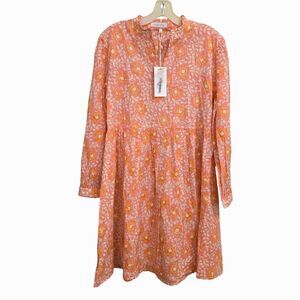 Marea by Liz Joy Olympia Shortie Dress Bright Floral Size M Mini Pink Orange NEW